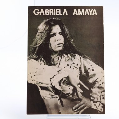 Cartolina di Gabriela Amaya con autografo e dedica 1985. Buono