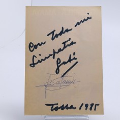 Cartolina di Gabriela Amaya con autografo e dedica 1985. Buono 2