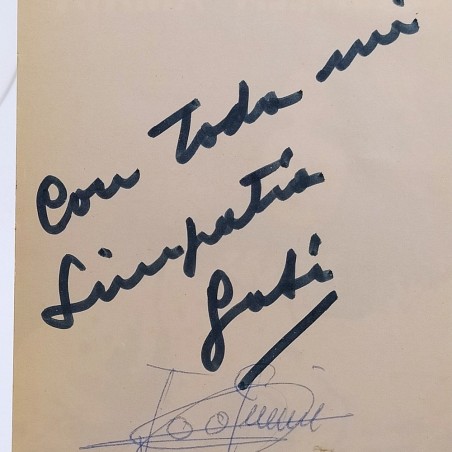 Cartolina di Gabriela Amaya con autografo e dedica 1985. Buono