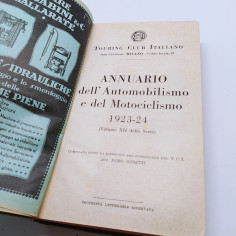 Annuario di automobilismo e motociclismo Michelin 1923/24. Leggeri ingiallimenti 2