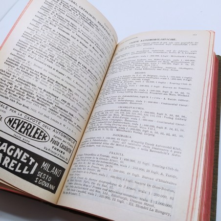 Annuario di automobilismo e motociclismo Michelin 1923/24. Leggeri ingiallimenti