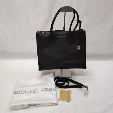 Borsa a mano Michael Kors pelle nera con tracolla