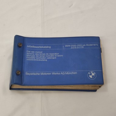 Manuale dei tempi normativi di lavoro BMW 2500-2800 modelli 1971 3.0S-3.0 Csi