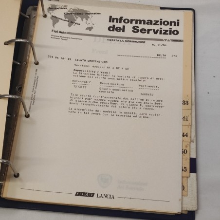 Manuale originale Lancia - Informazioni di Servizio - macchie diffuse