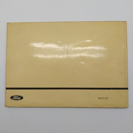 Manuale d'istruzioni Ford Granada ed. 10/77-1 IT