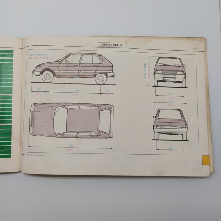 Libretto uso manutenzione Citroen VISA II L, Super E & X, 1982