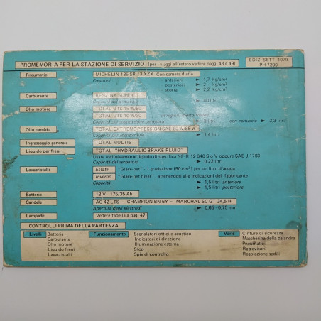 Libretto uso manutenzione Citroen VISA Special e Club (VD-VA) 1979