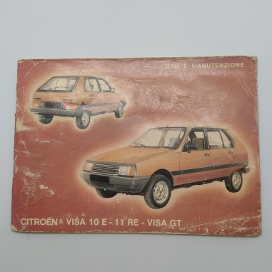 Libretto uso manutenzione Citroen VISA 10E - 11RE - VISA GT 1984