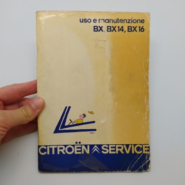 Libretto uso manutenzione Citroen Service BX, BX14, BX16. Ed. 1983