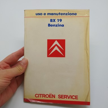 Libretto uso manutenzione Citroen BX 19 benzina 1986