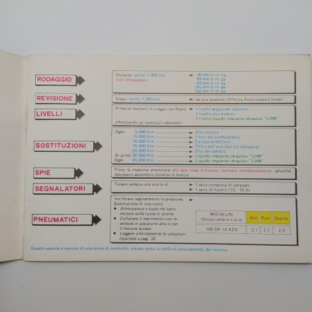 Libretto uso manutenzione Citroen CX Berline Diesel 1980