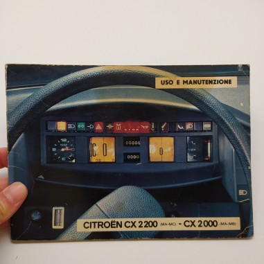 Libretto uso manutenzione Citroen CX 2200 (MA-MC), CX 2000 (MA-MB) 1975. Pieghe