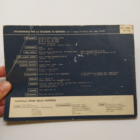 Libretto uso manutenzione Citroen CX 2200 (MA-MC), CX 2000 (MA-MB) 1975. Pieghe