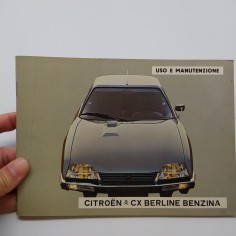 Libretto uso manutenzione Citroen CX Berline benzina 1978. Copertina ingiallita