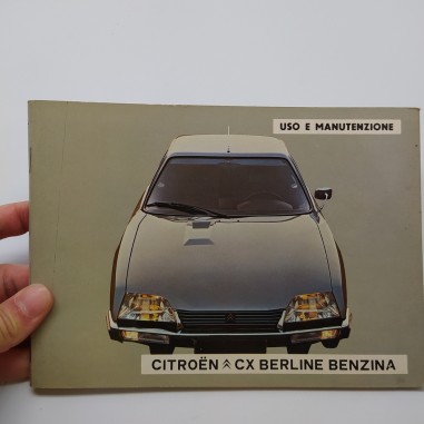 Libretto uso manutenzione Citroen CX Berline benzina 1978. Copertina ingiallita