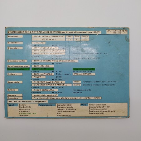 Libretto uso manutenzione Citroen CX diesel MA-MM 1978. Copertina mediocre