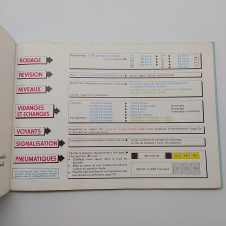 Libretto uso manutenzione Citroen CX Break diesel (MA-MN) Notice d'emploi - 1979
