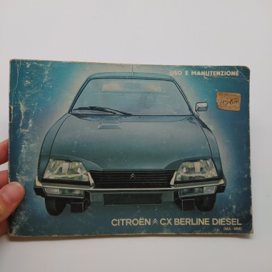 Libretto uso manutenzione Citroen CX Berline, alimentazione diesel (MA-MM) 1980