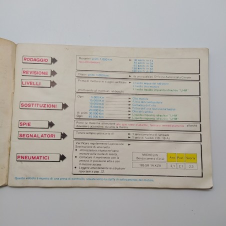 Libretto uso manutenzione Citroen CX Berline, alimentazione diesel (MA-MM) 1980