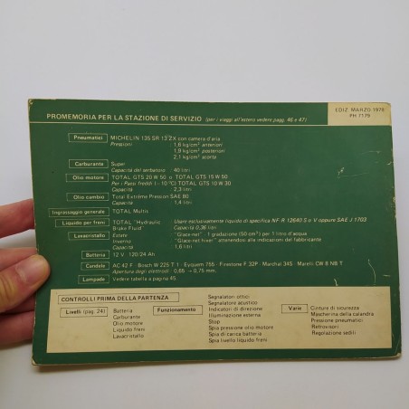 Libretto uso manutenzione Citroen LN (RB-RB) 1978. Ingiallimenti e macchie