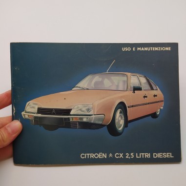 Libretto uso manutenzione Citroen CX 2,5 Lt diesel 1983. Aloni in copertina