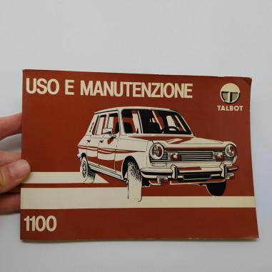 Libretto uso manutenzione Talbot 1100 mod. 56696100. Macchie e ingiallimenti