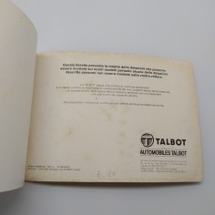 Libretto uso manutenzione Talbot 1100 mod. 56696100. Macchie e ingiallimenti 2