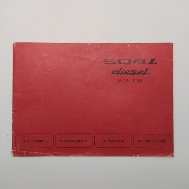 Libretto uso manutenzione multilingue Peugeot 504 diesel M20, E 20. Logoro