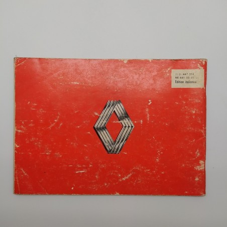 Libretto uso manutenzione Renault 18 ed. 77 01 447 374. Copertina mediocre