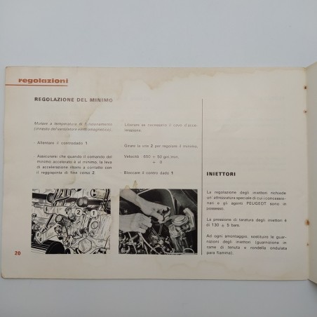 Guida di manutenzione Peugeot Break motore diesel. Copertina  mediocre