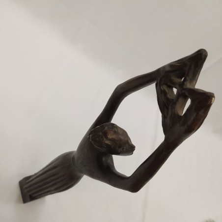 Statua in bronzo Festival del film industriale Alta moda Torino 1959 h. 50 cm