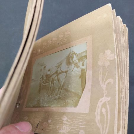 Piccolo album con di 15 foto di famiglia di Sassuolo (Fiorano) 1906. Scoloritura