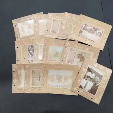 Piccolo album con di 15 foto di famiglia di Sassuolo (Fiorano) 1906. Scoloritura