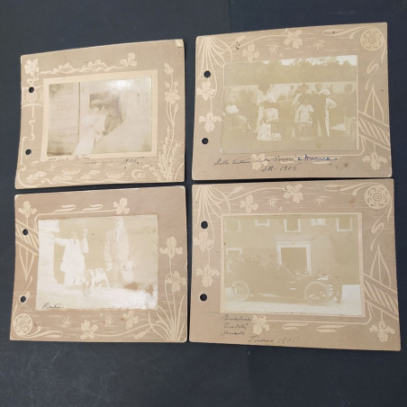 Piccolo album con di 15 foto di famiglia di Sassuolo (Fiorano) 1906. Scoloritura