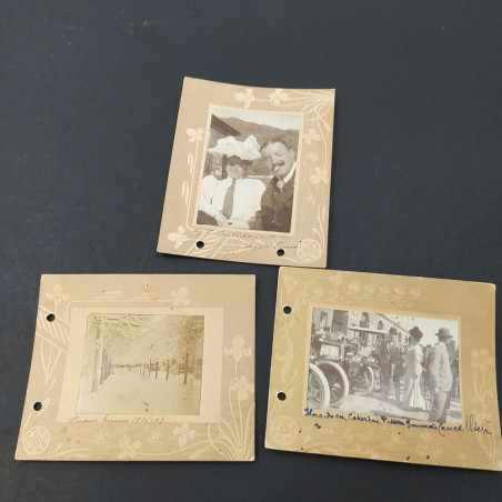 Piccolo album con di 15 foto di famiglia di Sassuolo (Fiorano) 1906. Scoloritura