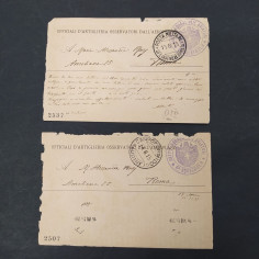 Lotto di 2 cartoline Ufficiali artiglieria 1915. Bordi logori 2