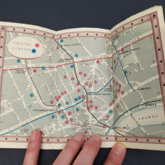 Mappa tascabile dei trasporti Railway e mappa di Londra 1938. Segni del tempo 2