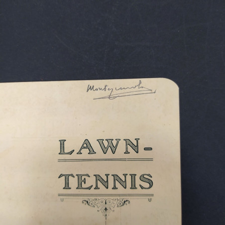 Opuscolo regole del lawn-tennis primo '900, Montezemolo. Ultima pagina tagliata
