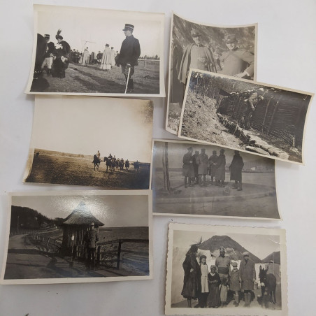 Lotto di 219 foto militari mezzi, cannoni, popolazione del '900. Buono