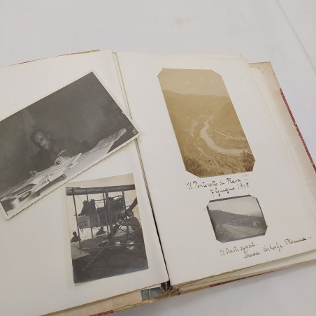 Album con 160 foto originali di aviazione con piloti e aerei WWI - Buono