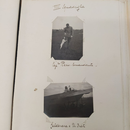 Album con 160 foto originali di aviazione con piloti e aerei WWI - Buono