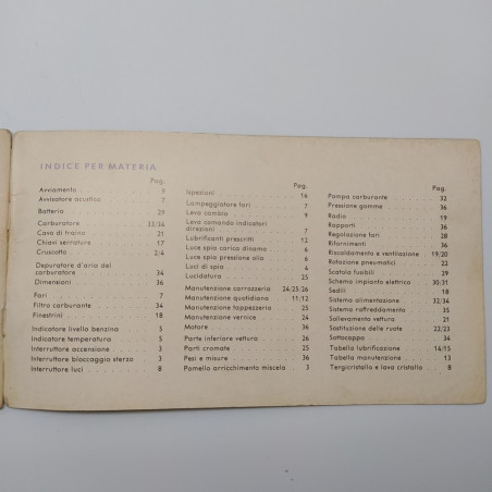 Libretto uso manutenzione Ford modello Taunus 12M. Copertina logora