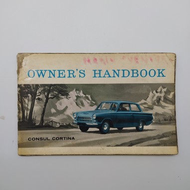 Libretto l'uso Ford Consul Cortina in inglese. Stato di conservazione mediocre