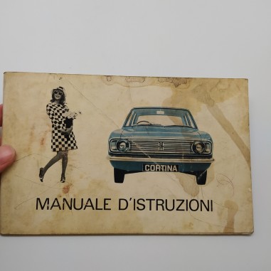 Manuale d'istruzioni Ford Cortina anni '60. Conservazione mediocre