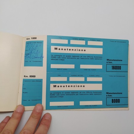 Manuale d'istruzioni Ford Cortina anni '60. Conservazione mediocre