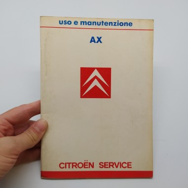 Libretto uso manutenzione Citroen Service AX. Copertina ingiallita con macchie