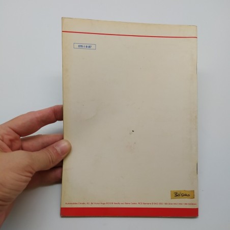 Libretto uso manutenzione Citroen Service AX. Copertina ingiallita con macchie