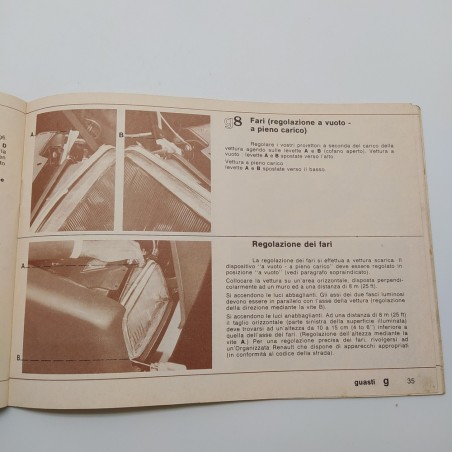 Libretto uso manutenzione Renault 5. Condizioni mediocri