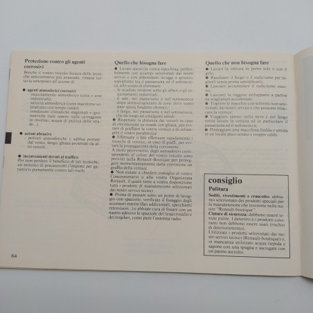 Libretto uso manutenzione Renault 5. Pennarello sulla copertina "Spring"