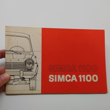 Libretto uso manutenzione SIMCA 1100 tedesco e italiano. Impolverato